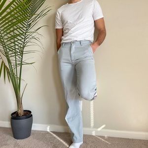 Light blue straight leg pants